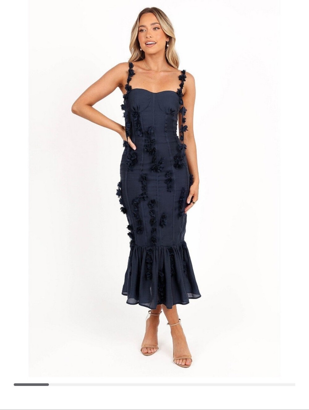 Petal & Pup, Posedly Rosette Mermaid Midi Dress